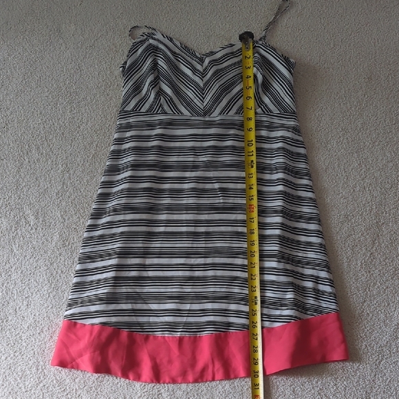 3 For $30. A Pea in the Pod Black and White Striped Sundress - Picture 10 of 13